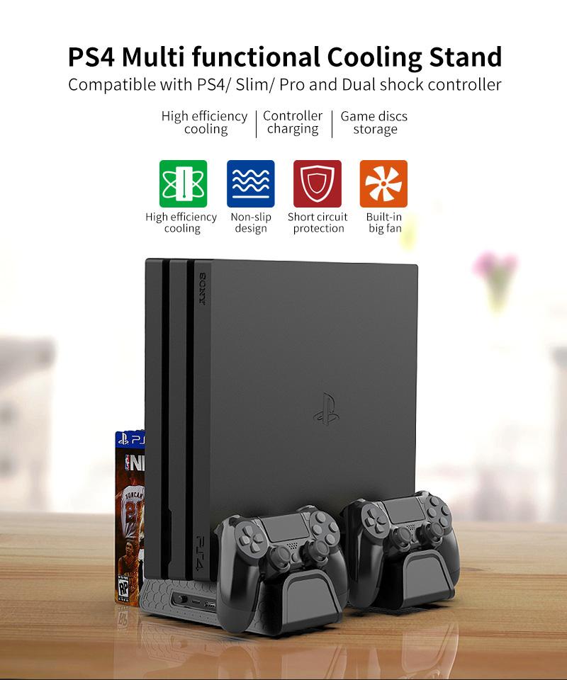 PS4 Slim / Pro Multi-functional Charging & Cooling Stand (DOBE TP4-882)